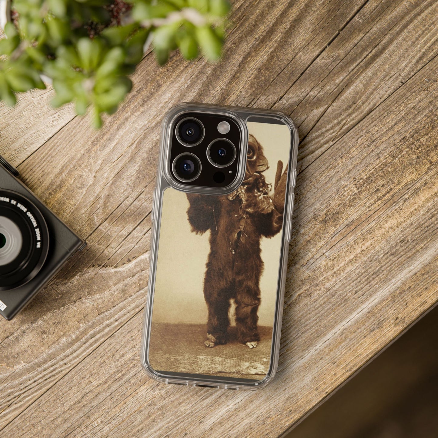Yei Vintage Monster Clear Phone Case, Unique Phone Cover, Halloween Gift, Retro Style Case, Fun Accessories