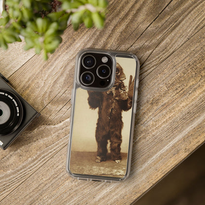 Yei Vintage Monster Clear Phone Case, Unique Phone Cover, Halloween Gift, Retro Style Case, Fun Accessories