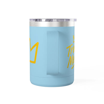 Trench Merch Crown Coffee Mug Tumbler, Perfect for Beach Lovers, Gifts for Friends, Summer Getaways, Adventure Travel, Crown Design
