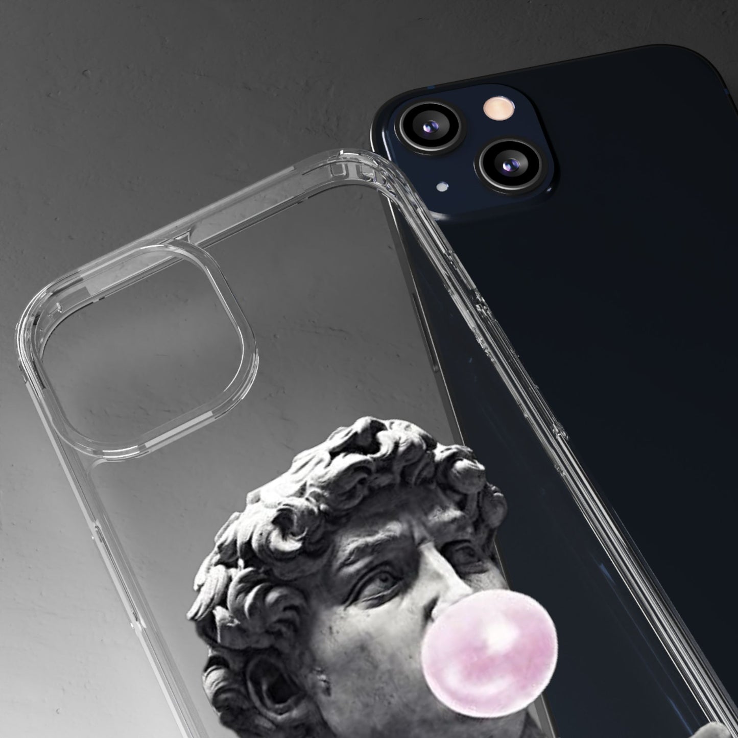 @ye Clear Phone Case with David Statue Design, Modern Phone Accessory for Art Lovers, Unique Gift, Customizable Compatible Soft Case