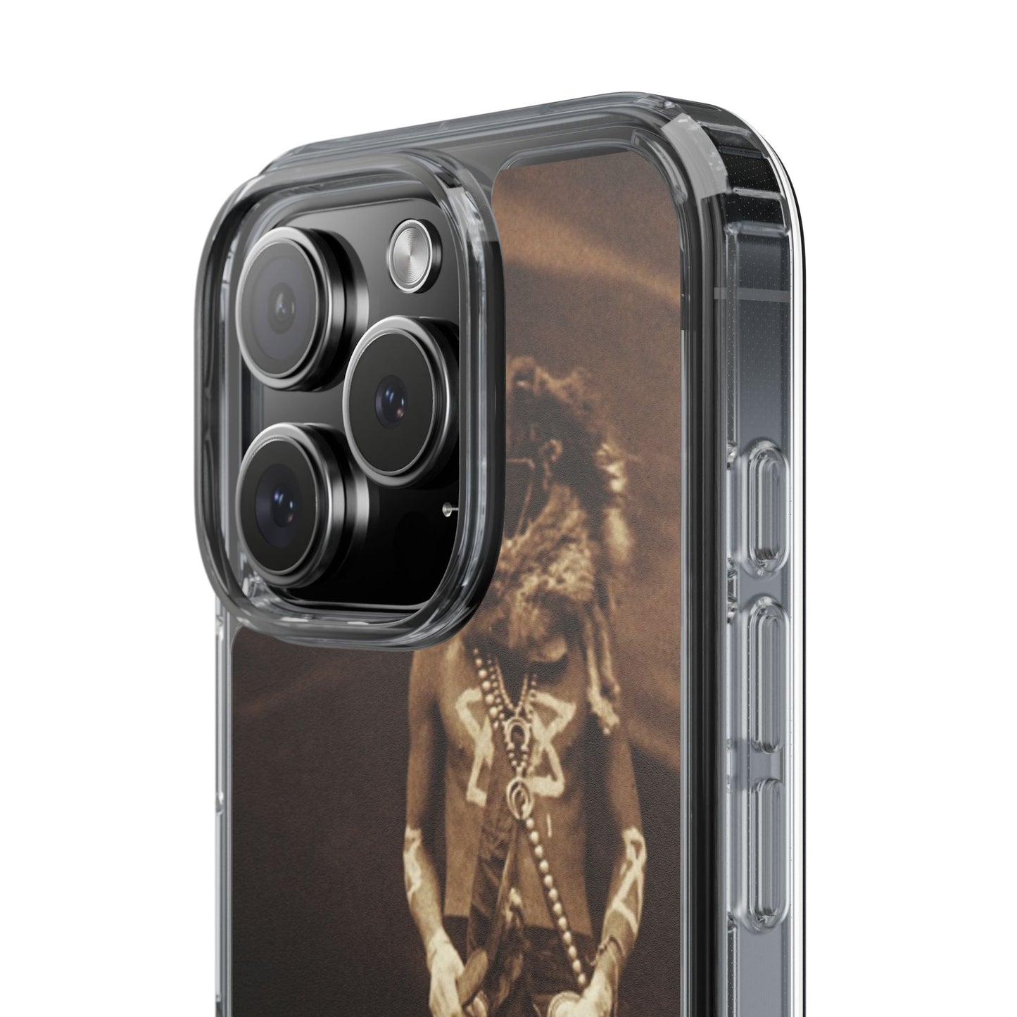 Vintage Spirit Animal Clear Phone Case, Eco-Friendly Cell Phone Cover, Unique Gift for Nature Lovers, Boho Style Mobile Accessory, [...]