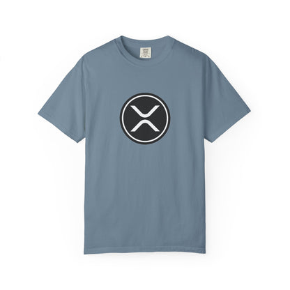 XRP Unisex Garment-Dyed T-Shirt with Minimalist Logo, Stylish Casual Wear, Perfect for Gifts, Everyday Comfort, Cool Streetwear