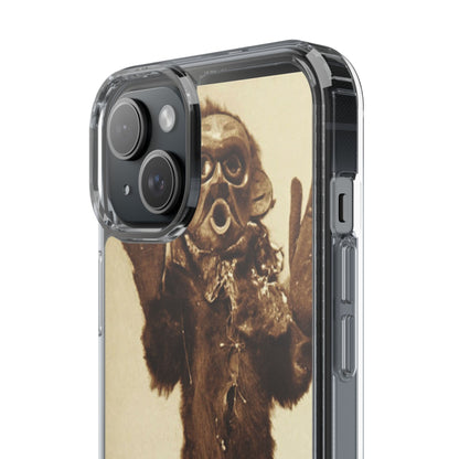 Yei Vintage Monster Clear Phone Case, Unique Phone Cover, Halloween Gift, Retro Style Case, Fun Accessories