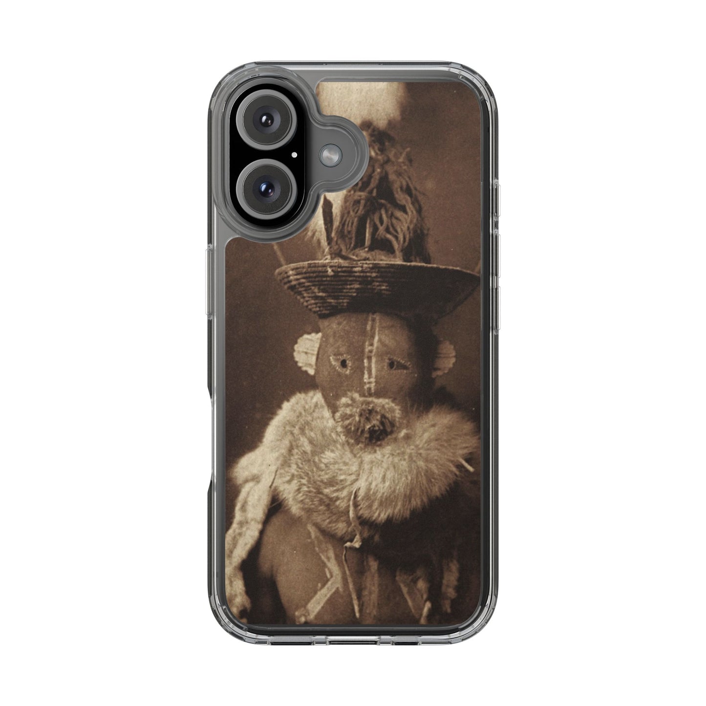Yei Vintage Ethnic Clear Phone Case, Unique Phone Protector, Bohemian iPhone Case, Artistic Clear Cover, Cultural Phone Accessory