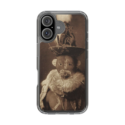 Yei Vintage Ethnic Clear Phone Case, Unique Phone Protector, Bohemian iPhone Case, Artistic Clear Cover, Cultural Phone Accessory
