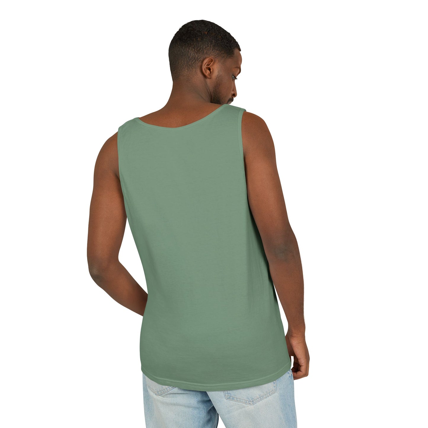 Unisex Garment-Dyed Tank Top with 4NBT Design, Summer Apparel, Casual Wear, Gift for Friends, Individual Expression Top
