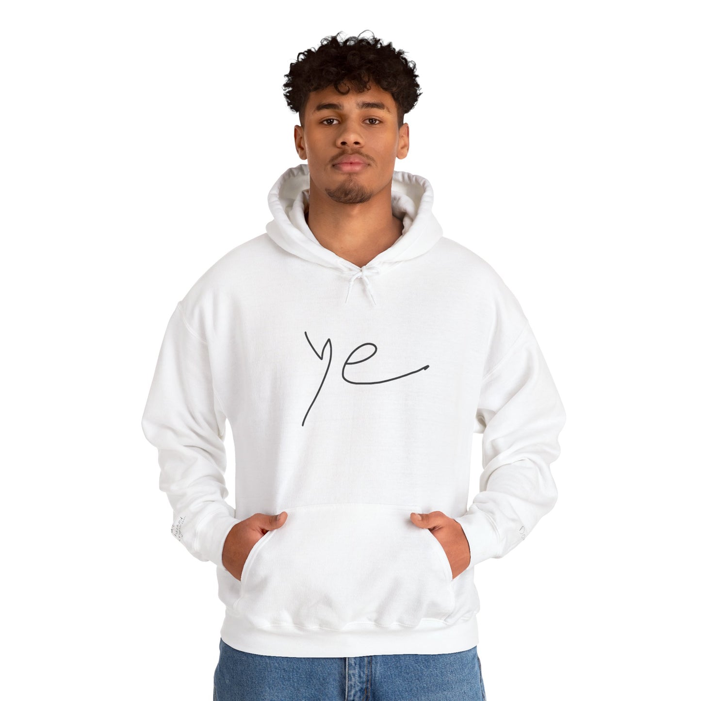 Ye 7BN Minimalist Unisex Hooded Sweatshirt, Casual Streetwear, Gift for Fans, Cozy Layering, Everyday Style, Unique Graphic Hoodie