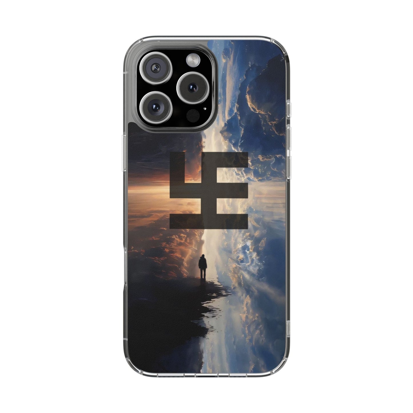 Swasticoin Nature-Themed Clear Phone Case, Unique Phone Cover with Scenic Design, Eco-Friendly Protection, Gift for Travelers, Custom Phone Accessory