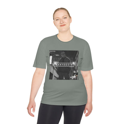 KANYECOIN Unisex Moisture Wicking Tee, Cool Graphic Tee, Music Lover Gift, Urban Style Shirt, Sportswear, Trendy Tee for Fans
