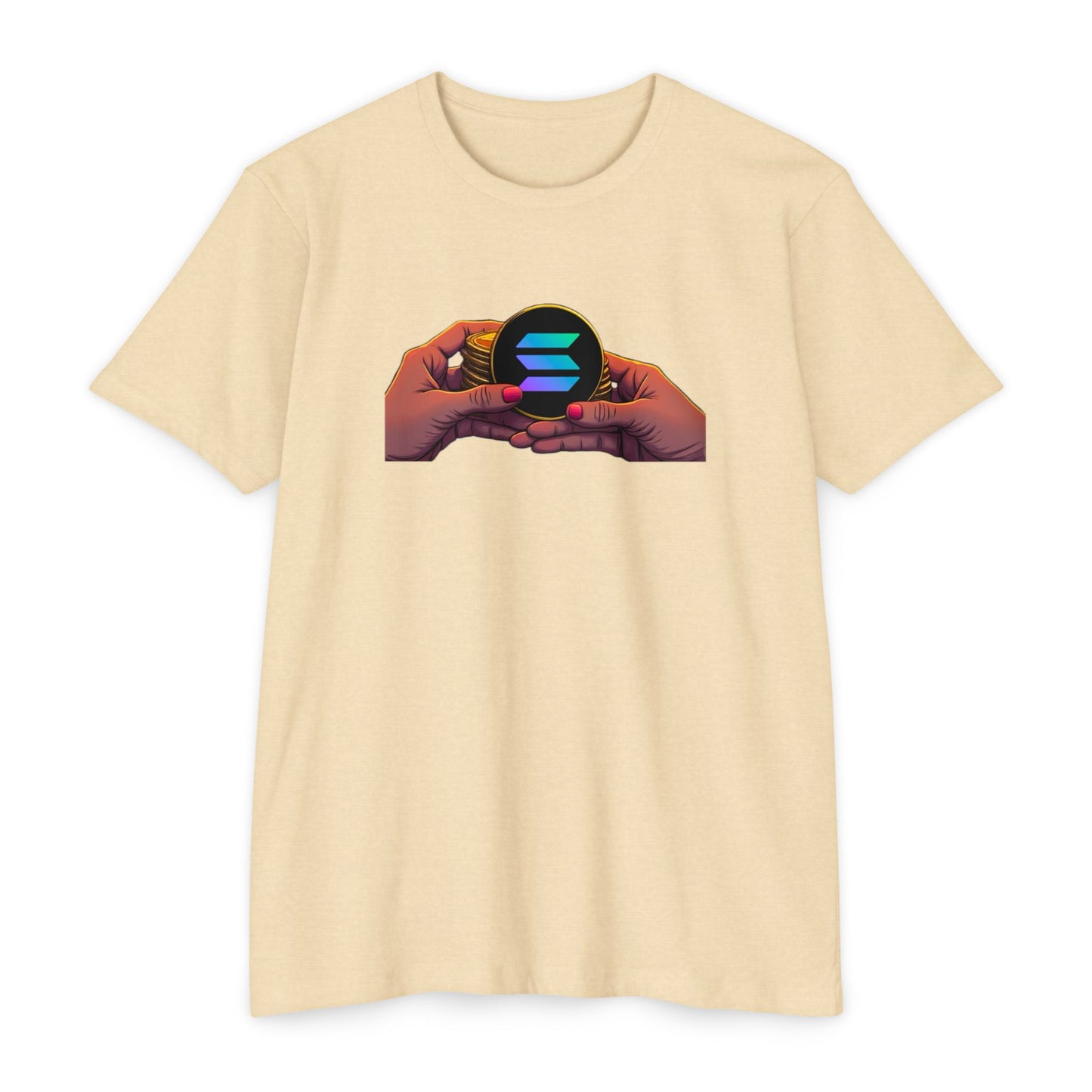 Solana Hands Unisex Jersey T-shirt, Graphic Tee, Trendy Apparel, Gift for Him/Her, Casual Wear, Perfect for Tech Lovers