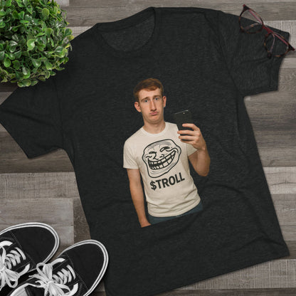 TROLL Unisex Tri-Blend Crew Tee | Funny Tee | Casual Wear | Gift for Friends | Trendy Shirt | Meme Apparel