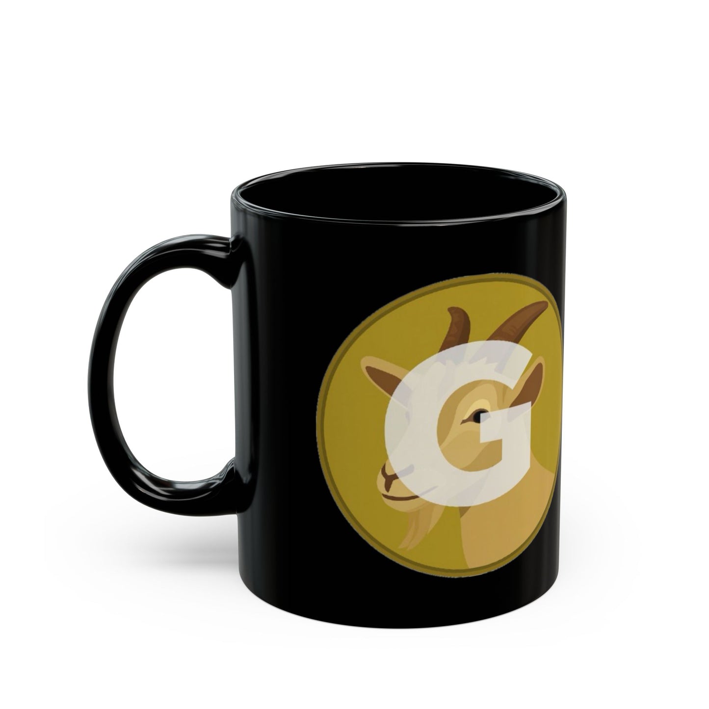 Goat Lover's Black Mug, Fun Gift for Animal Enthusiasts, Coffee Cup, Funny Mug, Unique Goat Design, Perfect for Birthdays