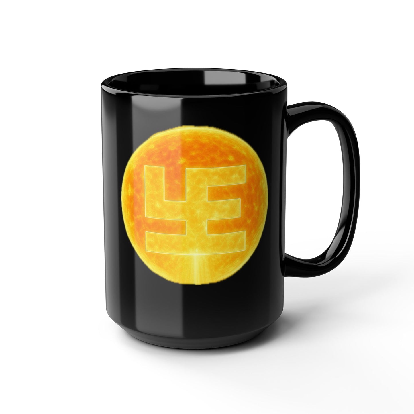 9gy Swasticoin Colorful Coin Design Mug, Unique Coffee Cup, Cryptocurrency Gift, Vibrant Tea Mug, Geeky Kitchen Decor, Fun Collectible Mug
