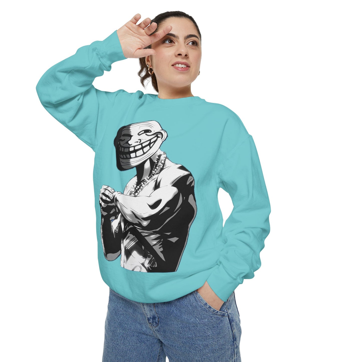 TROLL Stylish Unisex Sweatshirt with Playful Graphic, Trendy Streetwear, Cozy and Casual, Perfect Gift for Any Occasion, Unique Art Design