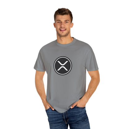 XRP Unisex Garment-Dyed T-Shirt with Minimalist Logo, Stylish Casual Wear, Perfect for Gifts, Everyday Comfort, Cool Streetwear