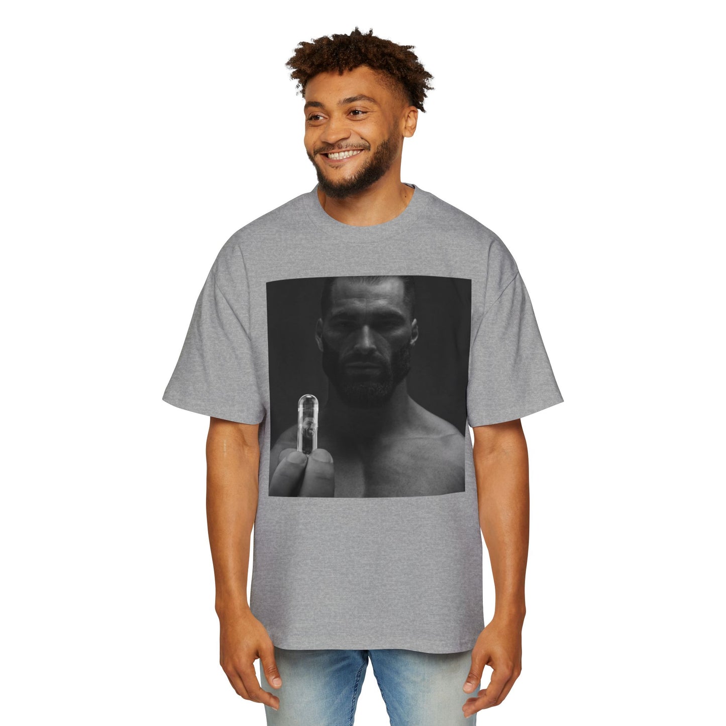 GIGA Men's Oversized Graphic Tee - Streetwear Staple, Gigachad Design, Casual Comfort, Perfect Gift for Him, Ideal for Music Festivals, [...]