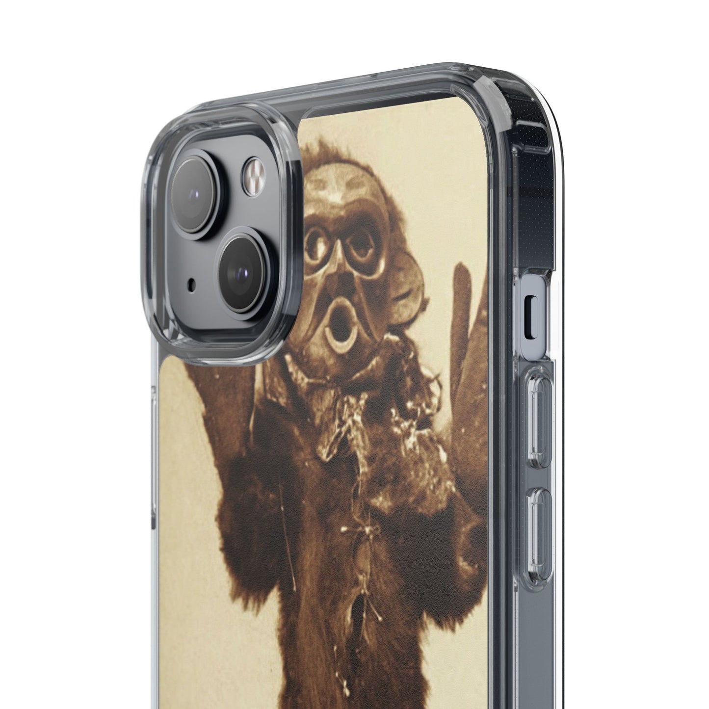 Yei Vintage Monster Clear Phone Case, Unique Phone Cover, Halloween Gift, Retro Style Case, Fun Accessories