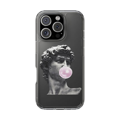 @ye Clear Phone Case with David Statue Design, Modern Phone Accessory for Art Lovers, Unique Gift, Customizable Compatible Soft Case