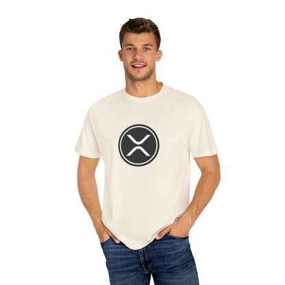 XRP Unisex Garment-Dyed T-Shirt with Minimalist Logo, Stylish Casual Wear, Perfect for Gifts, Everyday Comfort, Cool Streetwear
