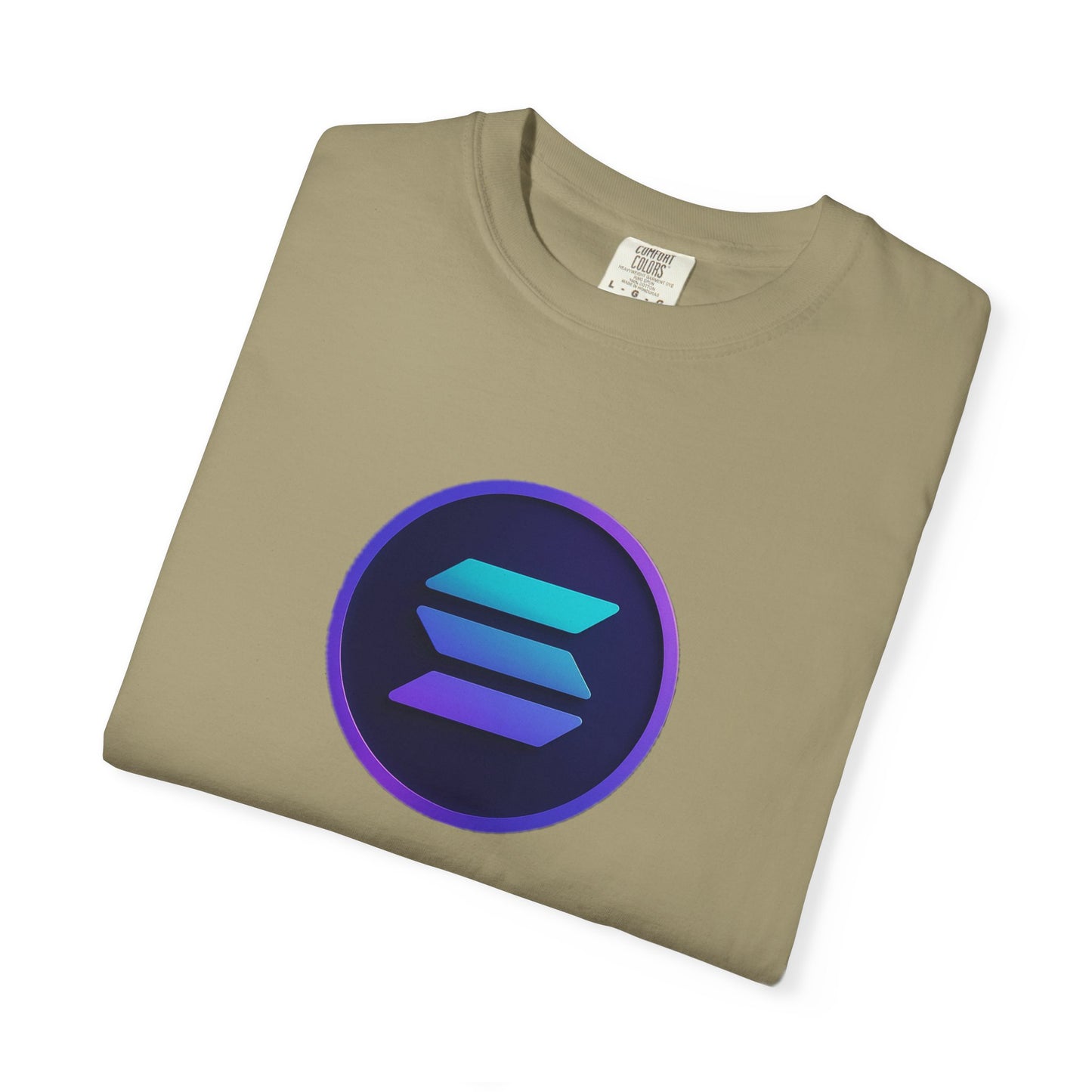 Solana Stylish Garment-Dyed T-Shirt with Colorful Logo, Trendy Graphic Tee, Casual Wear, Everyday Comfort, Perfect Gift Idea