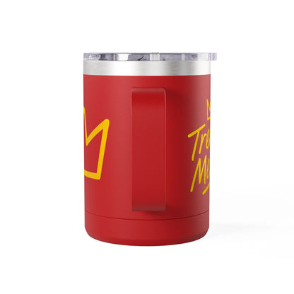 Trench Merch Crown Coffee Mug Tumbler, Perfect for Beach Lovers, Gifts for Friends, Summer Getaways, Adventure Travel, Crown Design