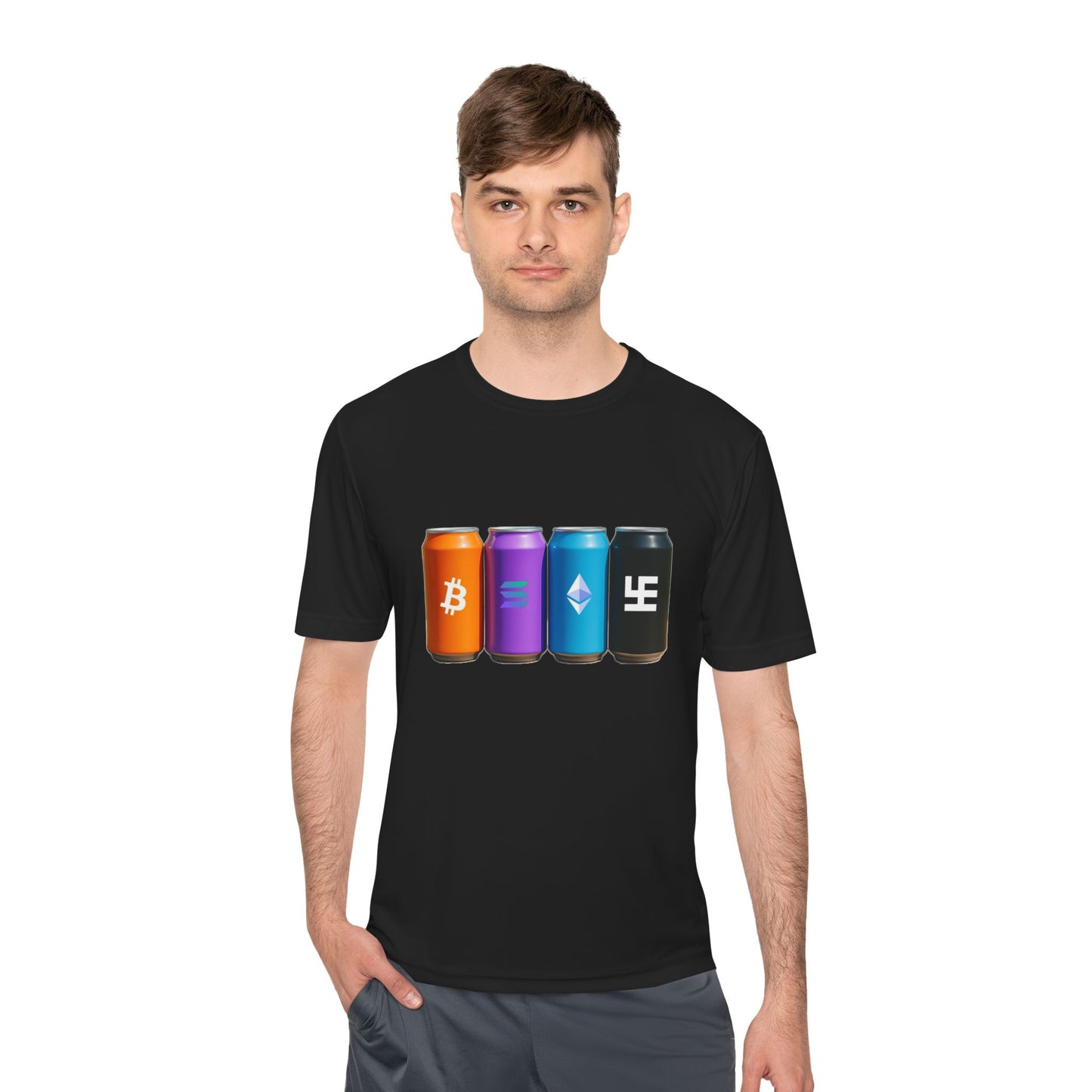 Swasticoin/Crypto Cans Unisex Moisture Wicking Tee, Perfect for Gamers, Crypto Enthusiasts, Gift for Tech Lovers, Casual Wear, Sports Shirt