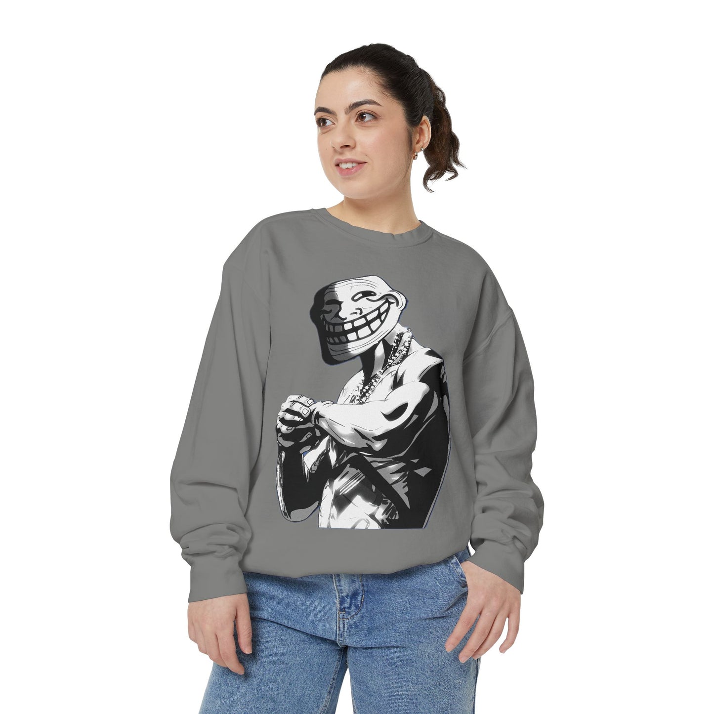TROLL Stylish Unisex Sweatshirt with Playful Graphic, Trendy Streetwear, Cozy and Casual, Perfect Gift for Any Occasion, Unique Art Design