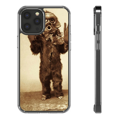 Yei Vintage Monster Clear Phone Case, Unique Phone Cover, Halloween Gift, Retro Style Case, Fun Accessories
