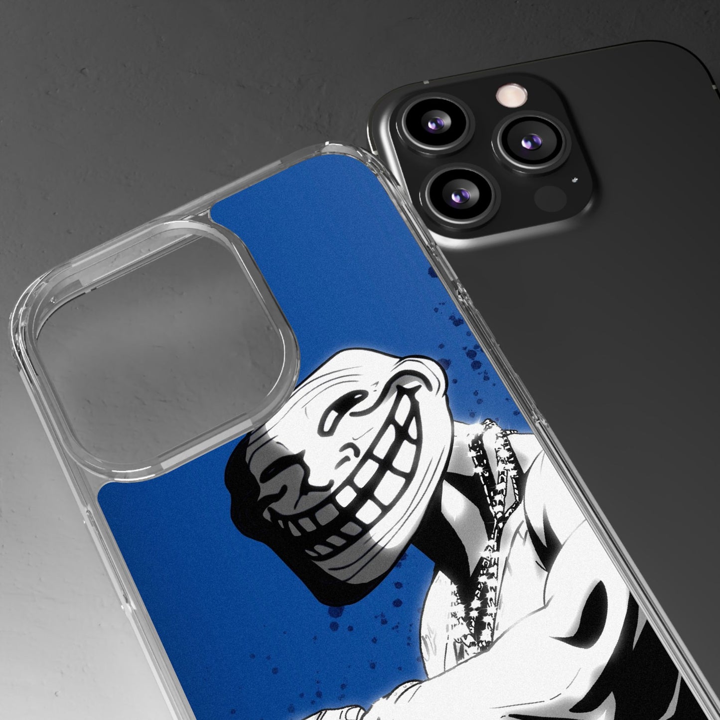 TROLL Clear Cases with Bold Graphic Design, Awesome Phone Accessories, Unique Gifts, Cartoon Phone Covers, Trendy Tech Gear