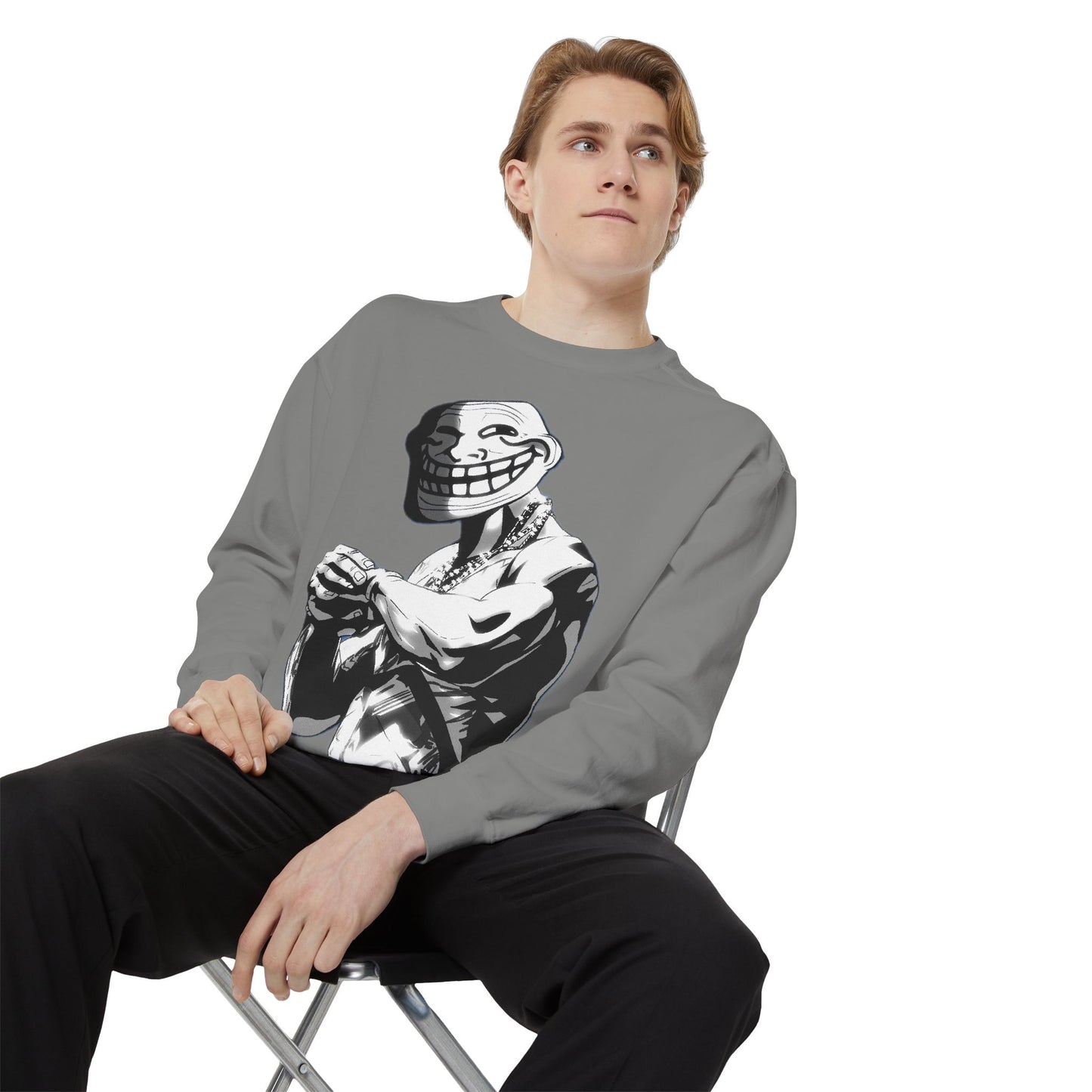 TROLL Stylish Unisex Sweatshirt with Playful Graphic, Trendy Streetwear, Cozy and Casual, Perfect Gift for Any Occasion, Unique Art Design