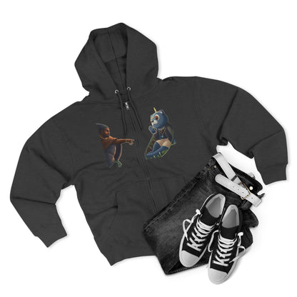 4NBT Unisex Graphic Zip Hoodie with Unique Designs, Cozy Casual Wear, Perfect Gift for Friends, Streetwear Essentials, Unisex Fashion Item