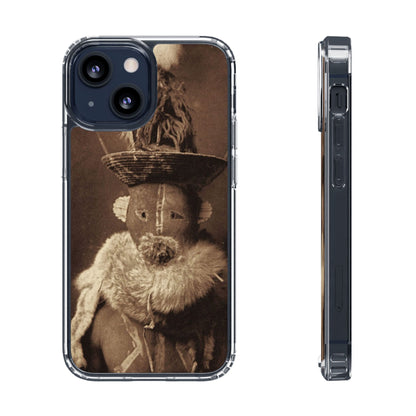 Yei Vintage Ethnic Clear Phone Case, Unique Phone Protector, Bohemian iPhone Case, Artistic Clear Cover, Cultural Phone Accessory