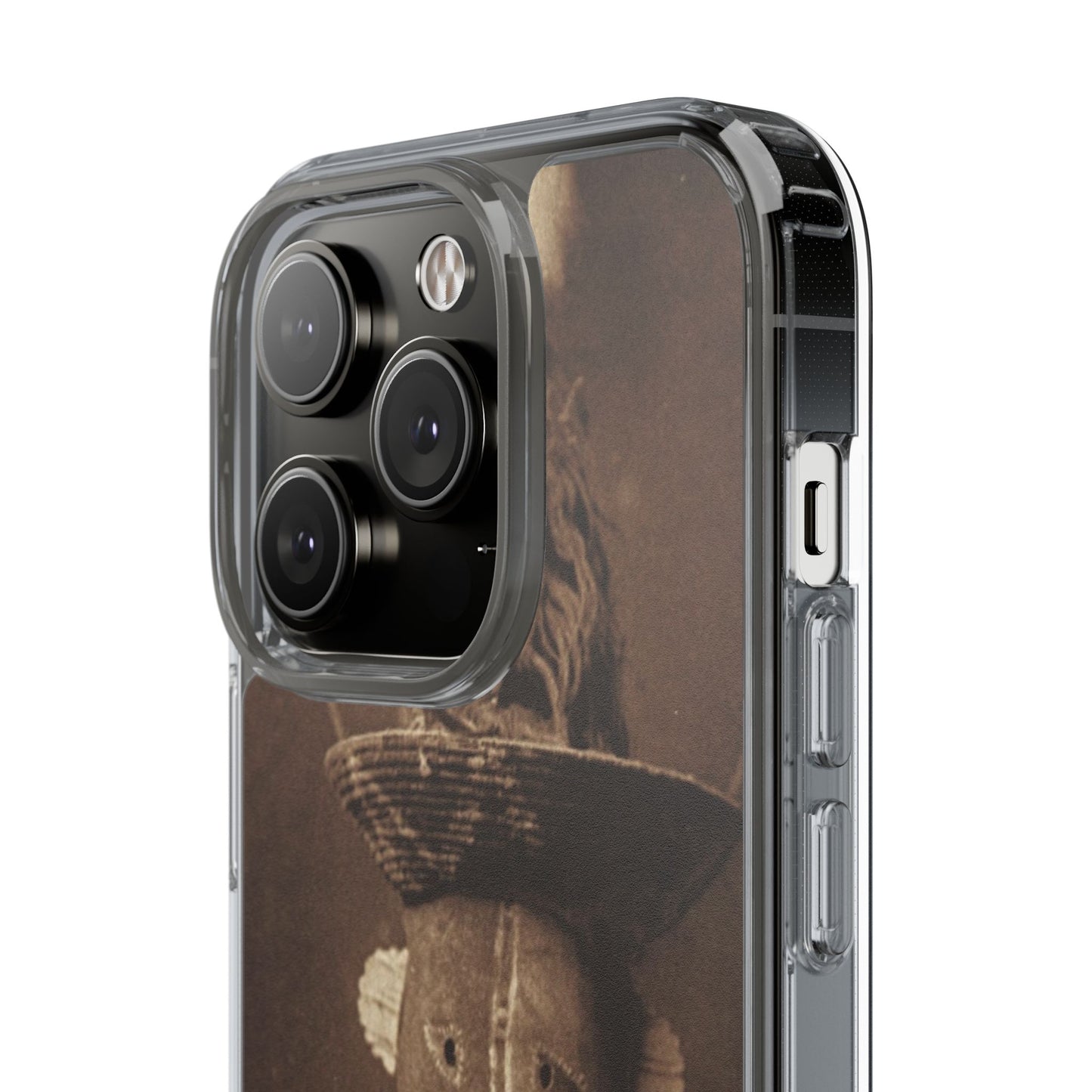 Yei Vintage Ethnic Clear Phone Case, Unique Phone Protector, Bohemian iPhone Case, Artistic Clear Cover, Cultural Phone Accessory
