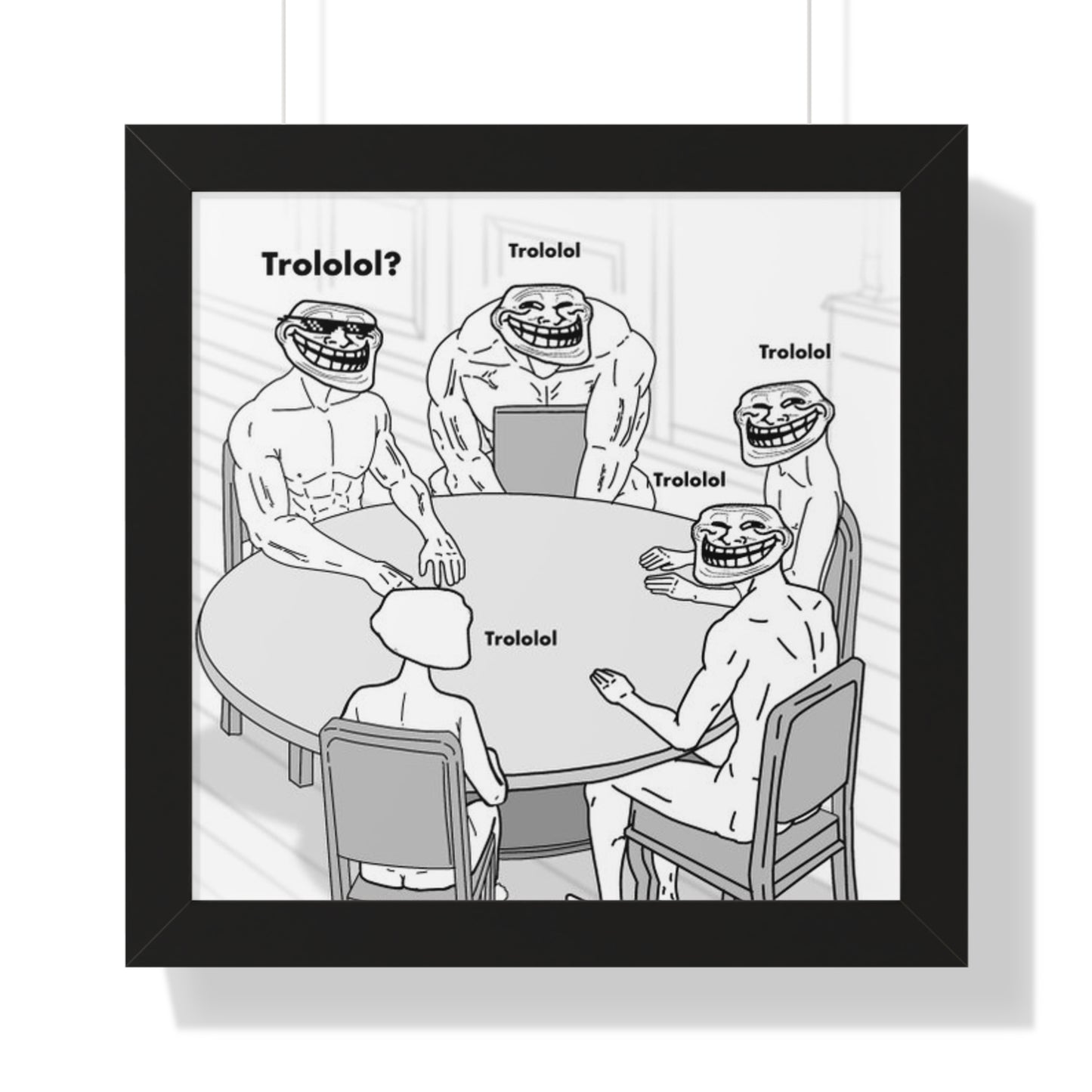 TROLL Funny Meme Art Print, Humorous Framed Poster, Office Decor, Gift for Friends, Troll Humor Wall Art