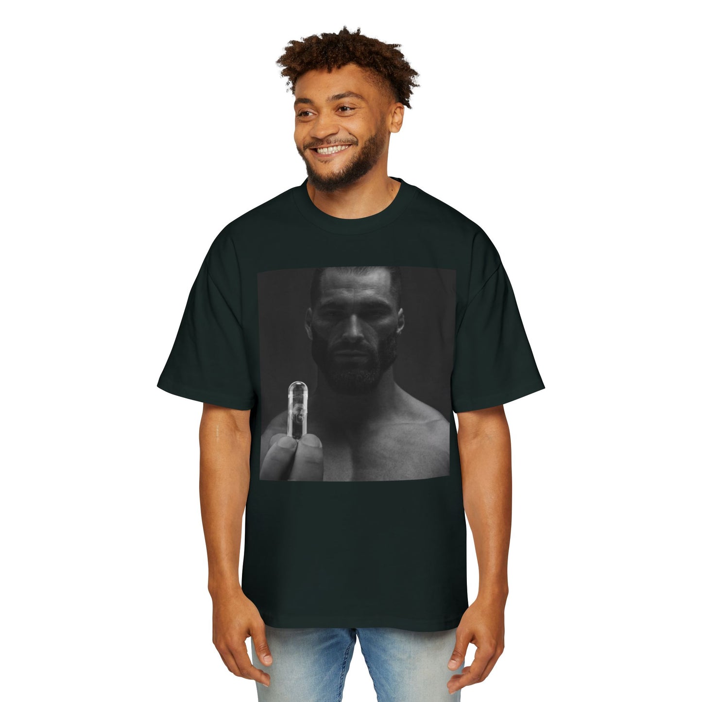 GIGA Men's Oversized Graphic Tee - Streetwear Staple, Gigachad Design, Casual Comfort, Perfect Gift for Him, Ideal for Music Festivals, [...]