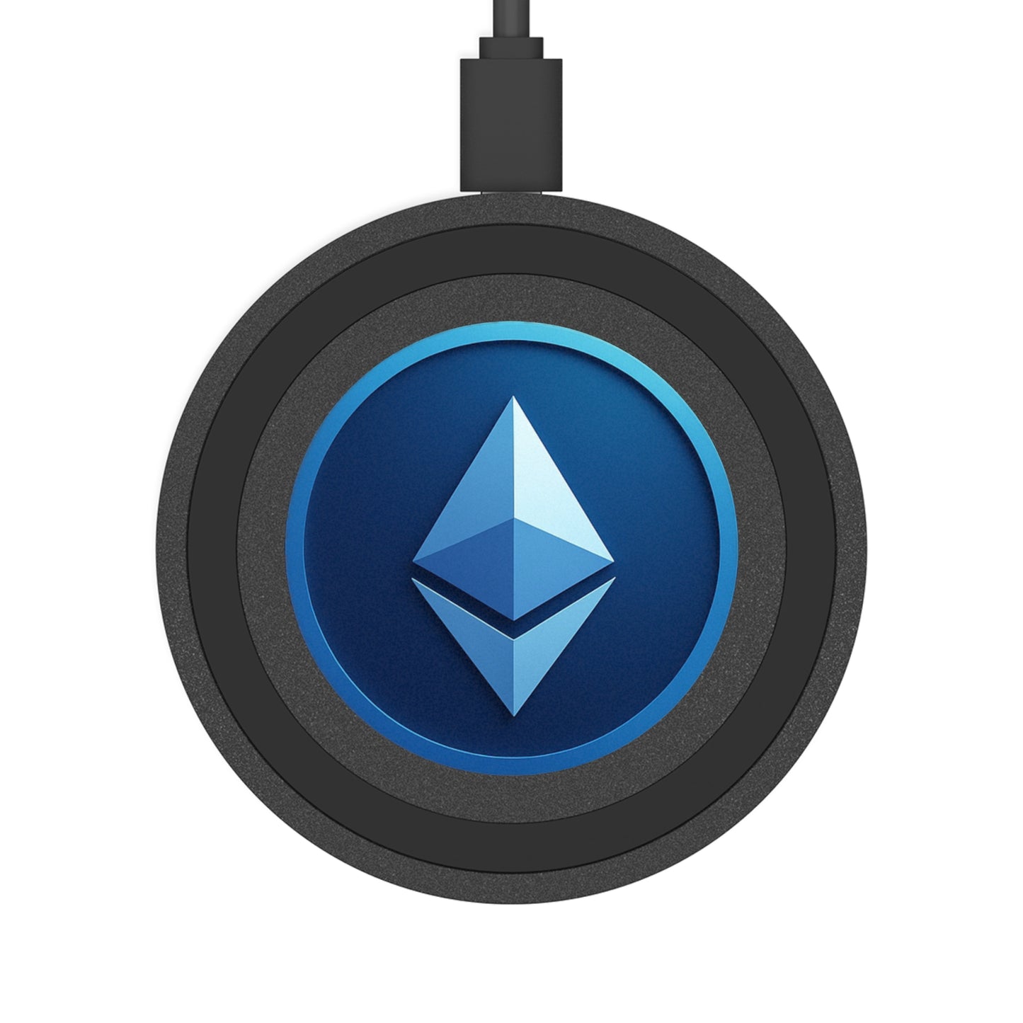 Elegant Ethereum Wireless Charging Pad, Modern Tech Accessory, Gift for Tech Lovers, Minimalist Design, Office Decor, Birthday Gift