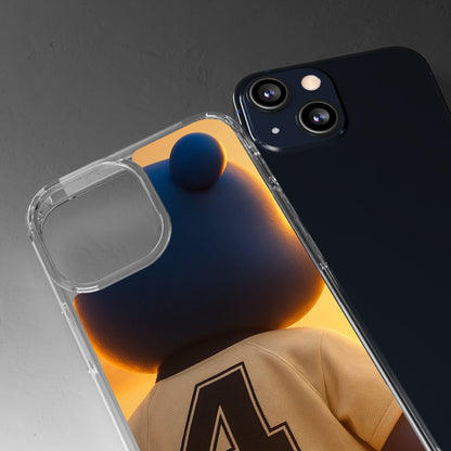 4NBT Trillion Bear Clear Phone Case, Aesthetic Phone Cover, Unique Gift for Animal Lovers, Stylish iPhone Accessory, Perfect for Birthdays
