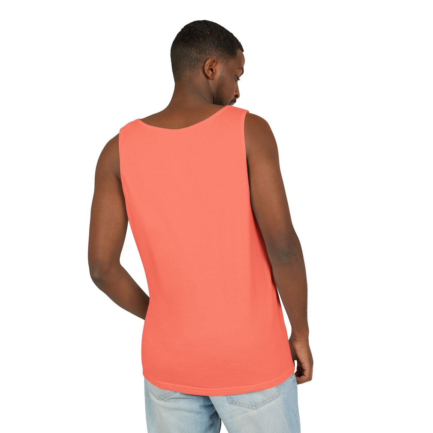 Unisex Garment-Dyed Tank Top with 4NBT Design, Summer Apparel, Casual Wear, Gift for Friends, Individual Expression Top