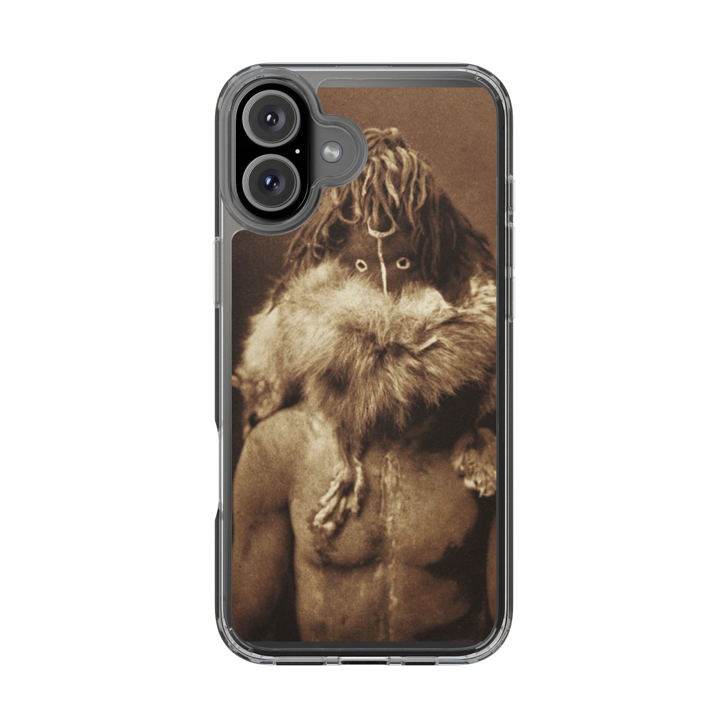 Yei Vintage Art Phone Case, Clear Case, Unique Gift for Art Lovers, Bohemian Style, Customizable Phone Cover, Trendy Accessories