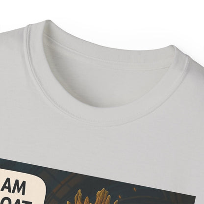 Goat Graphic Tee for Fans of Humor, Perfect Gift for Birthdays, Casual Wear, Geeky Apparel, I AM GOAT Theme