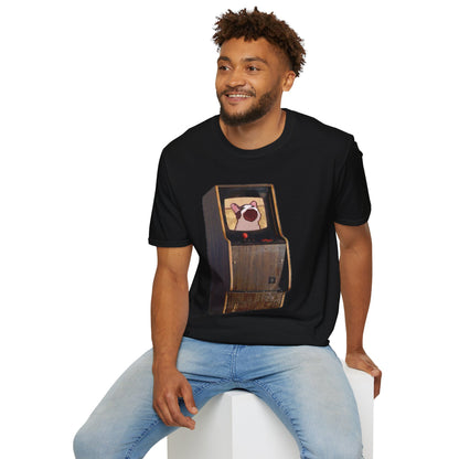 POPCAT Retro Arcade Unisex T-Shirt, Gamer Tee, Vintage Gaming Shirt, Gift for Gamers, Casual Wear
