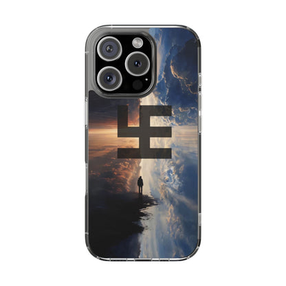 Swasticoin Nature-Themed Clear Phone Case, Unique Phone Cover with Scenic Design, Eco-Friendly Protection, Gift for Travelers, Custom Phone Accessory