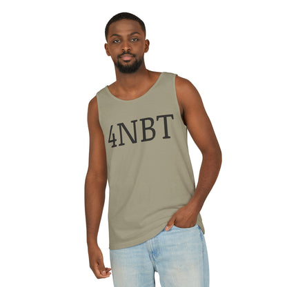 Unisex Garment-Dyed Tank Top with 4NBT Design, Summer Apparel, Casual Wear, Gift for Friends, Individual Expression Top
