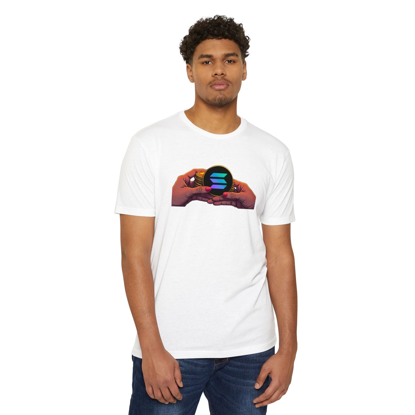 Solana Hands Unisex Jersey T-shirt, Graphic Tee, Trendy Apparel, Gift for Him/Her, Casual Wear, Perfect for Tech Lovers