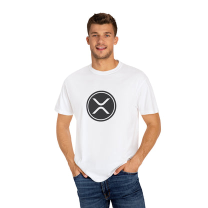 XRP Unisex Garment-Dyed T-Shirt with Minimalist Logo, Stylish Casual Wear, Perfect for Gifts, Everyday Comfort, Cool Streetwear