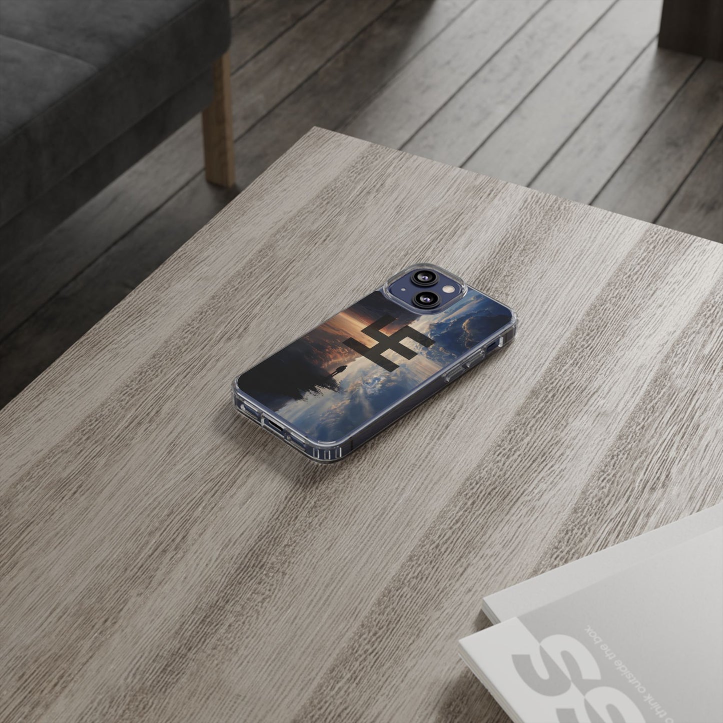 Swasticoin Nature-Themed Clear Phone Case, Unique Phone Cover with Scenic Design, Eco-Friendly Protection, Gift for Travelers, Custom Phone Accessory