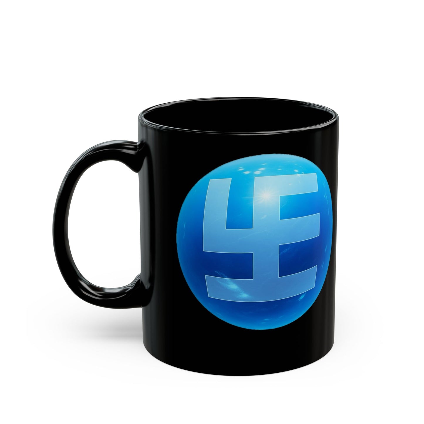 9gy Swasticoin Colorful Coin Design Mug, Unique Coffee Cup, Cryptocurrency Gift, Vibrant Tea Mug, Geeky Kitchen Decor, Fun Collectible Mug