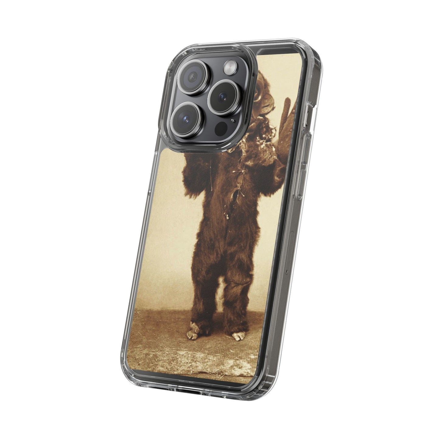 Yei Vintage Monster Clear Phone Case, Unique Phone Cover, Halloween Gift, Retro Style Case, Fun Accessories