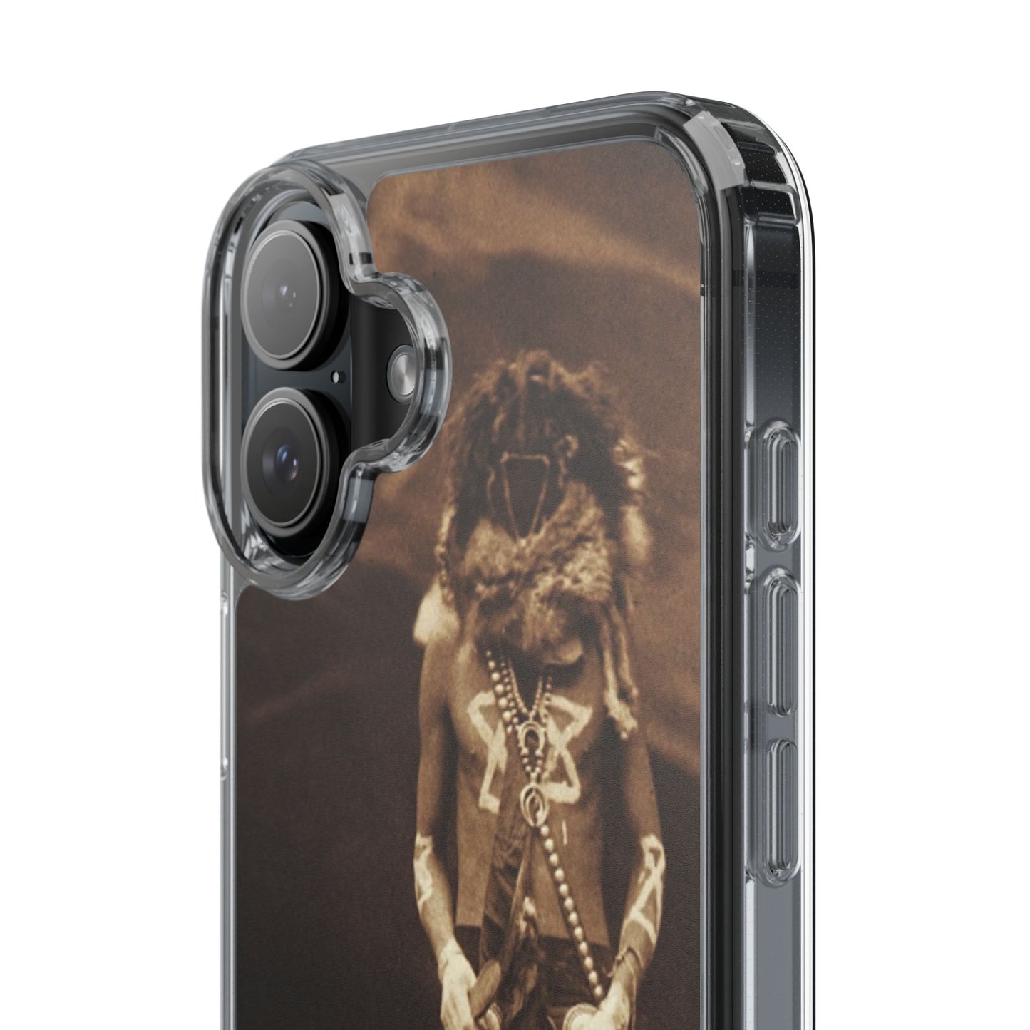 Vintage Spirit Animal Clear Phone Case, Eco-Friendly Cell Phone Cover, Unique Gift for Nature Lovers, Boho Style Mobile Accessory, [...]
