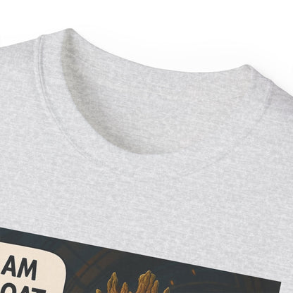 Goat Graphic Tee for Fans of Humor, Perfect Gift for Birthdays, Casual Wear, Geeky Apparel, I AM GOAT Theme